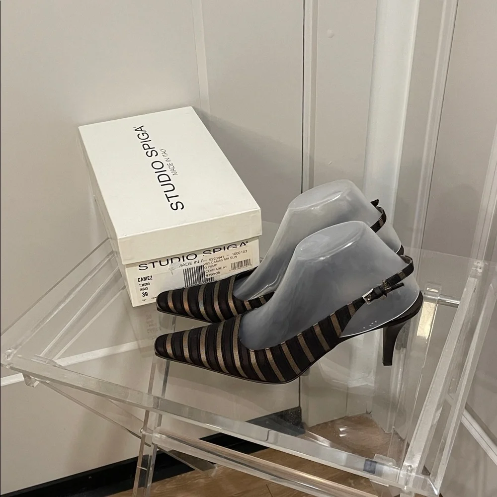 Studio Spiga Via Spiga Made in Italy Camez T. Moro Incas Striped Women's Heels